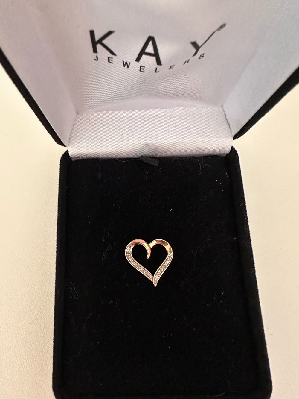 KAY Jewelers Rose Gold Heart with Diamonds for Necklace. On website for $622